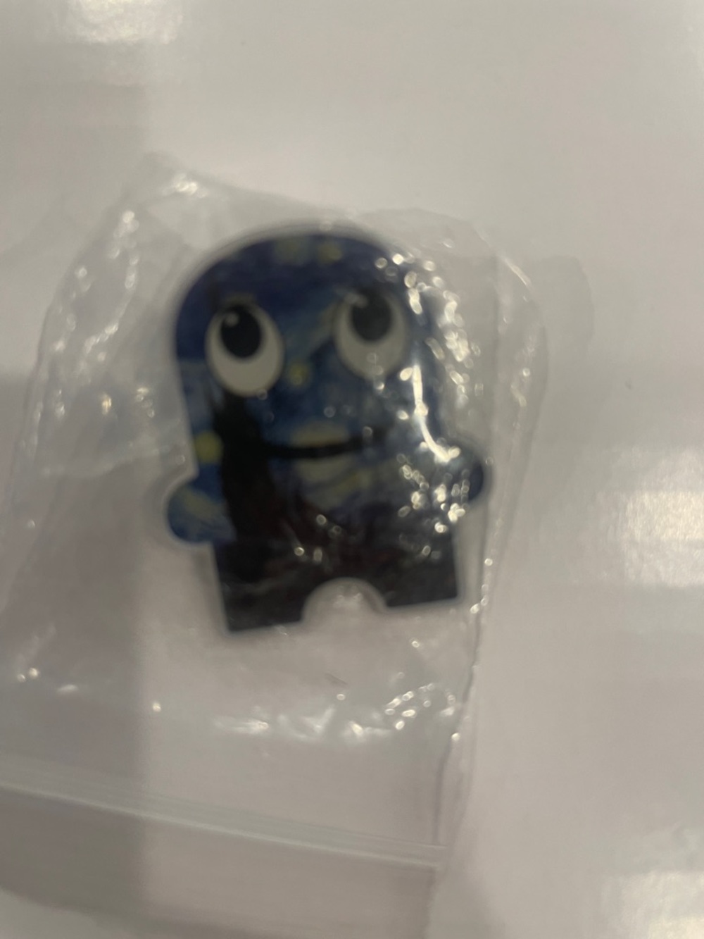 Blue Cartoon Character Enamel Pin